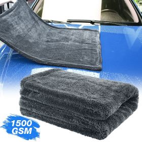 Microfiber Car Drying Towel Extra Large Detailing Cleaning Cloth 36x24'' 1500GSM