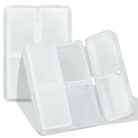 Magnetic Foldable Weekly Pill Organizer,7 Compartments Portable Travel pill Case,Small pill Box for Purse Pocket to Hold Vitamin (Color: White)