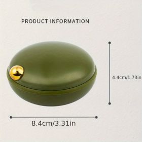1pc Portable Sealed Pill Box; Mini Pill Case; Small Pill Organizer; Pill Sub-packaging Storage Box; Medicine Box; Multifunctional Storage Contain (Style: Light Luxury Portable Pill Box Green)