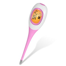 Oral Thermometer Body Thermometer Oral Rectal Underarm Temperature Thermometer C/F Switchable Accurate Fast Temperature Reading Fever Thermometer (Color: Pink, size: One size)